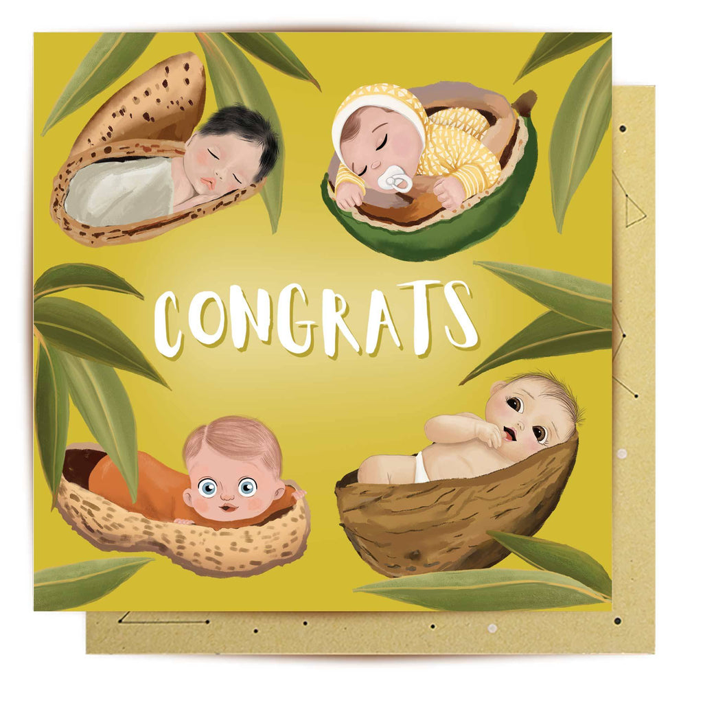Cute Nuts Baby Card