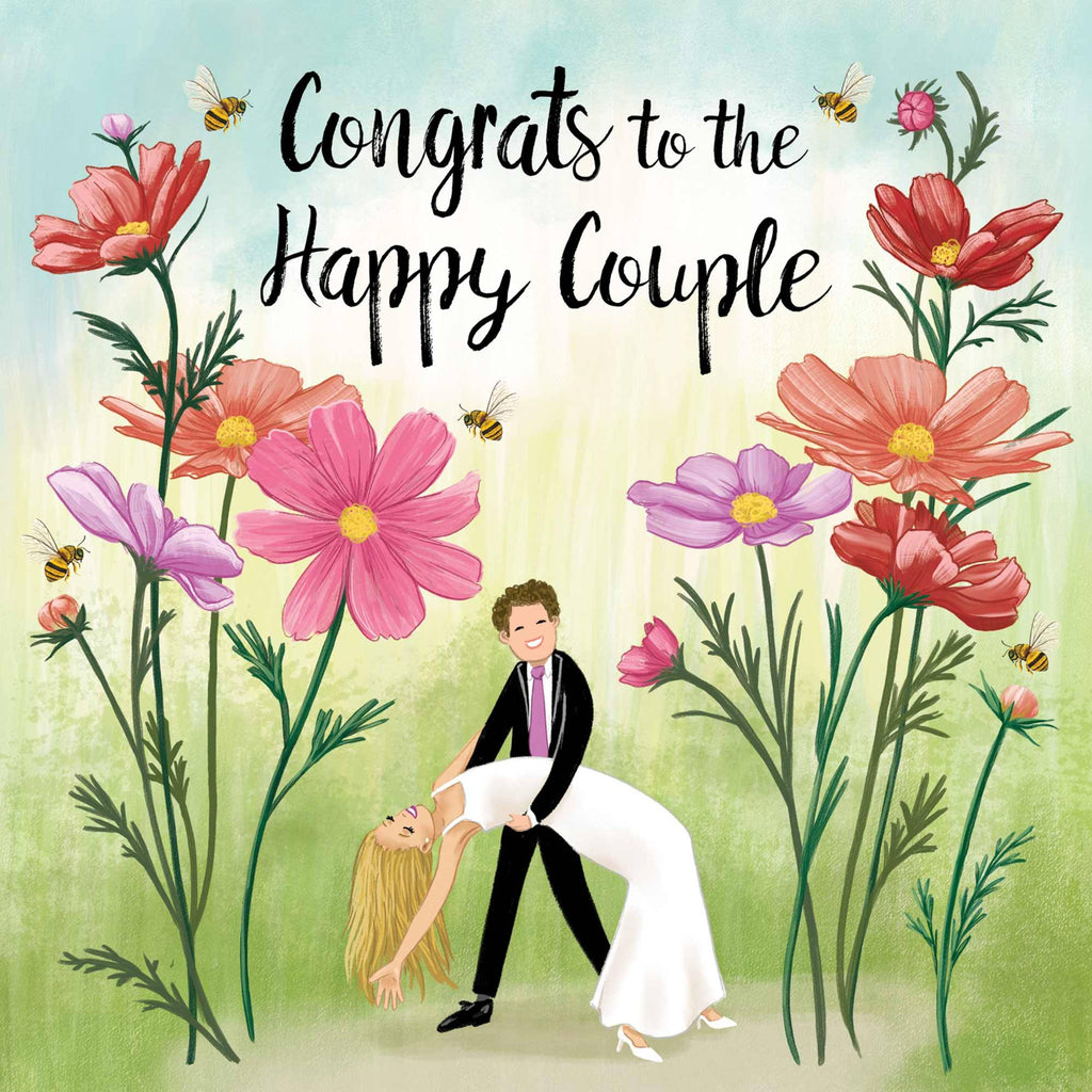 Dance Among The Flowers Wedding Card