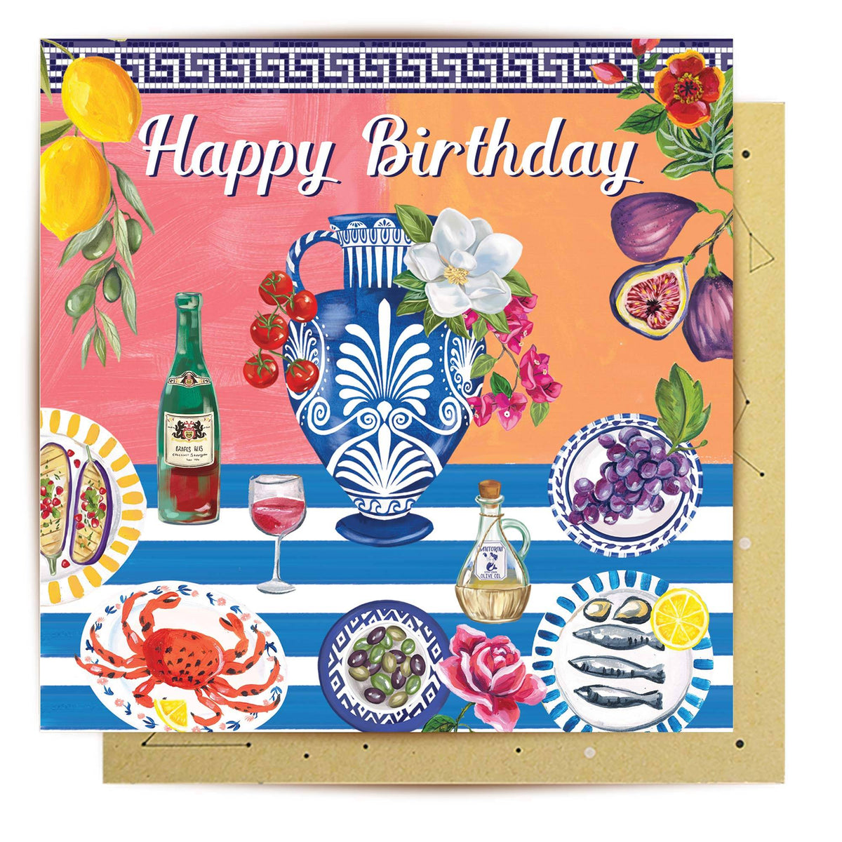 Mediterranean Birthday Card
