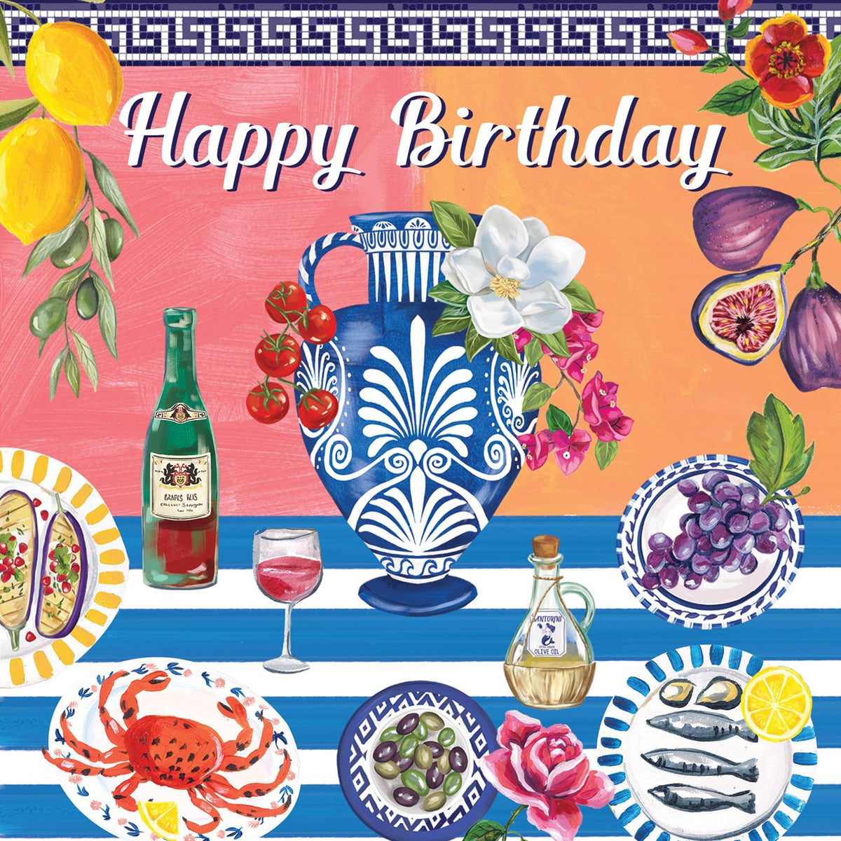 Mediterranean Birthday Card