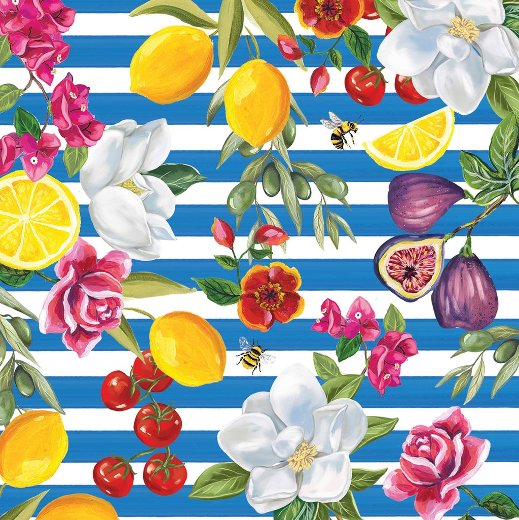 Mediterranean Summer Pattern Birthday Card
