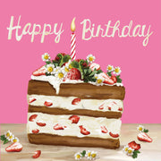 Strawberry Cake Birthday Card