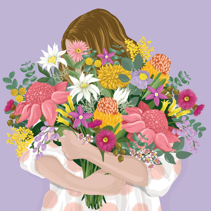 Bouquet Hug Card