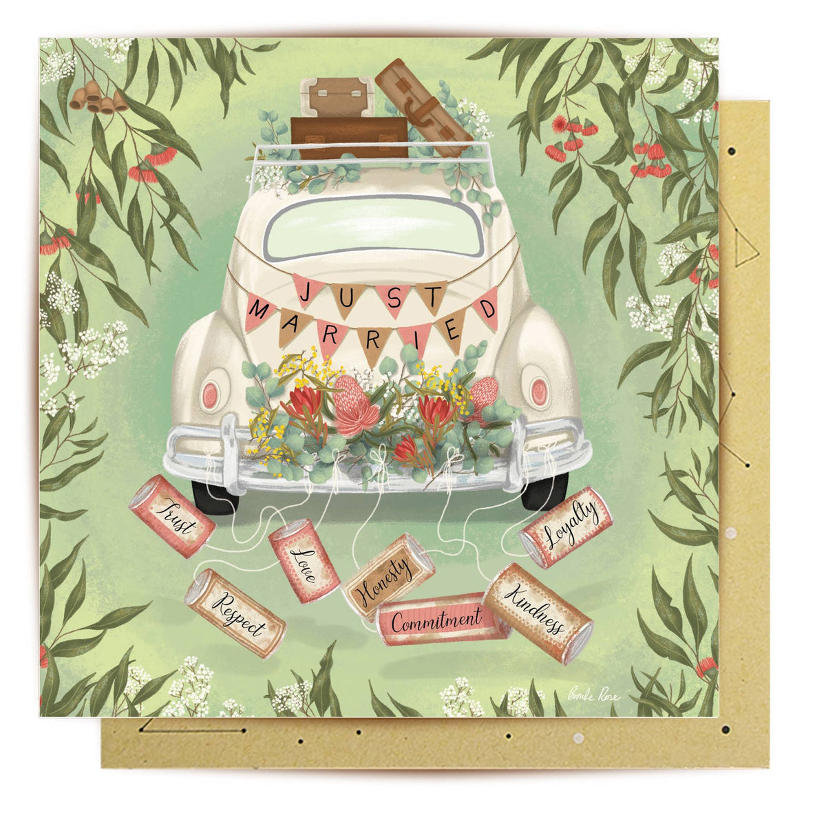 Just Married Wedding Card