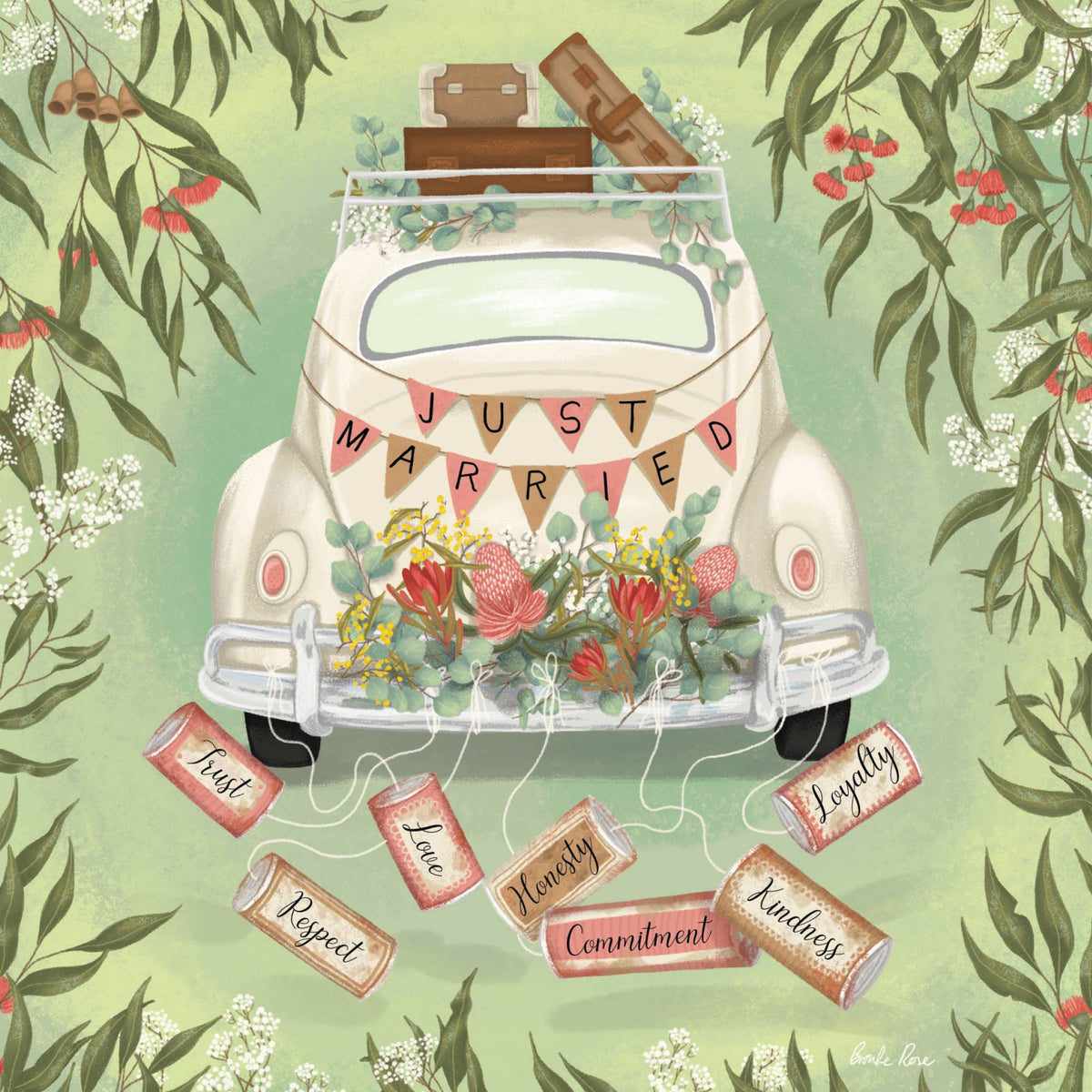 Just Married Wedding Card