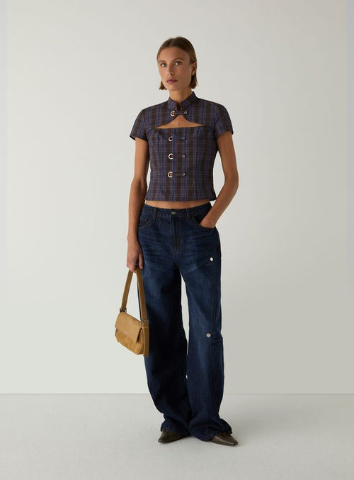 Azura Squared Top - Brown