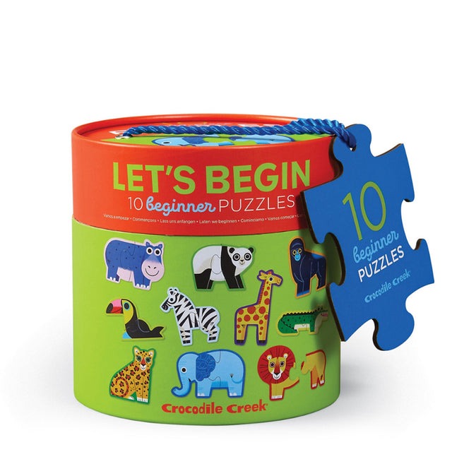 2 Piece Lets Begin Puzzle Cannisters - Asstd