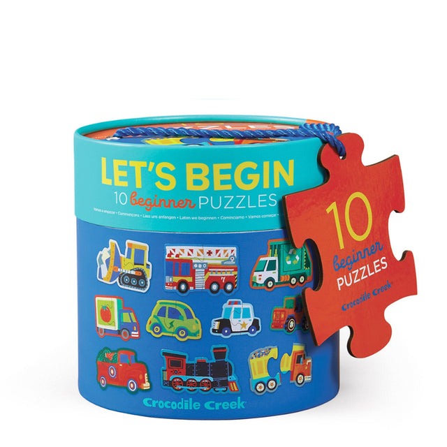 2 Piece Lets Begin Puzzle Cannisters - Asstd