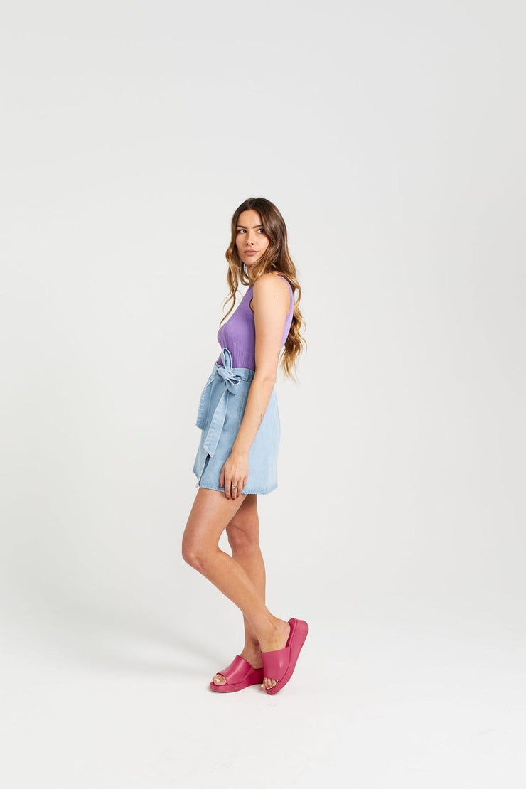 Lib Skirt - Stone Wash Denim Was $119.90 NOW