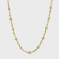 Paperclip & Embellished Star Necklace - Gold