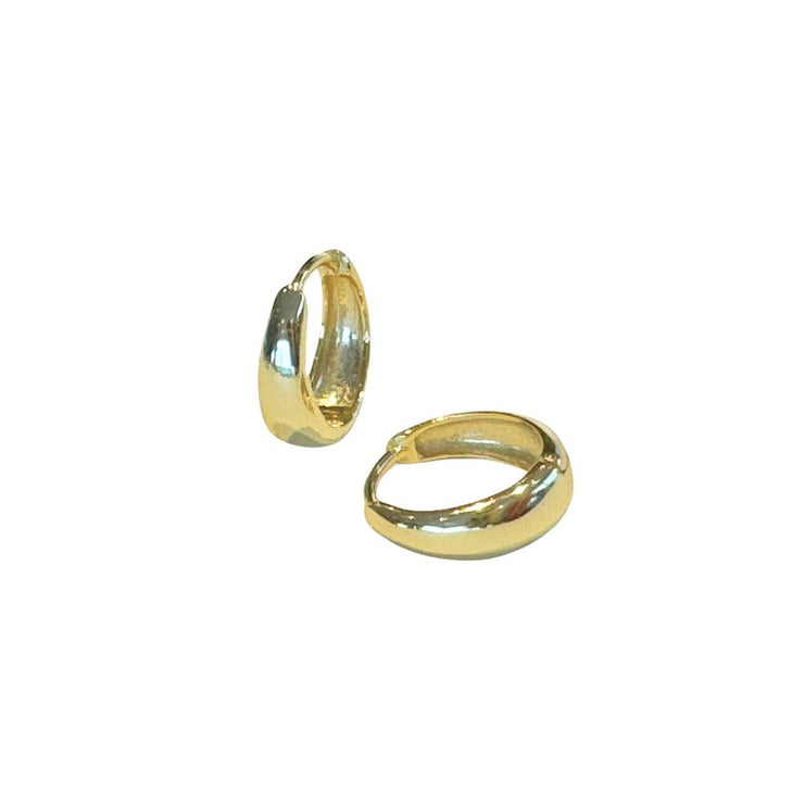 Flared Sleeper Earrings - Gold