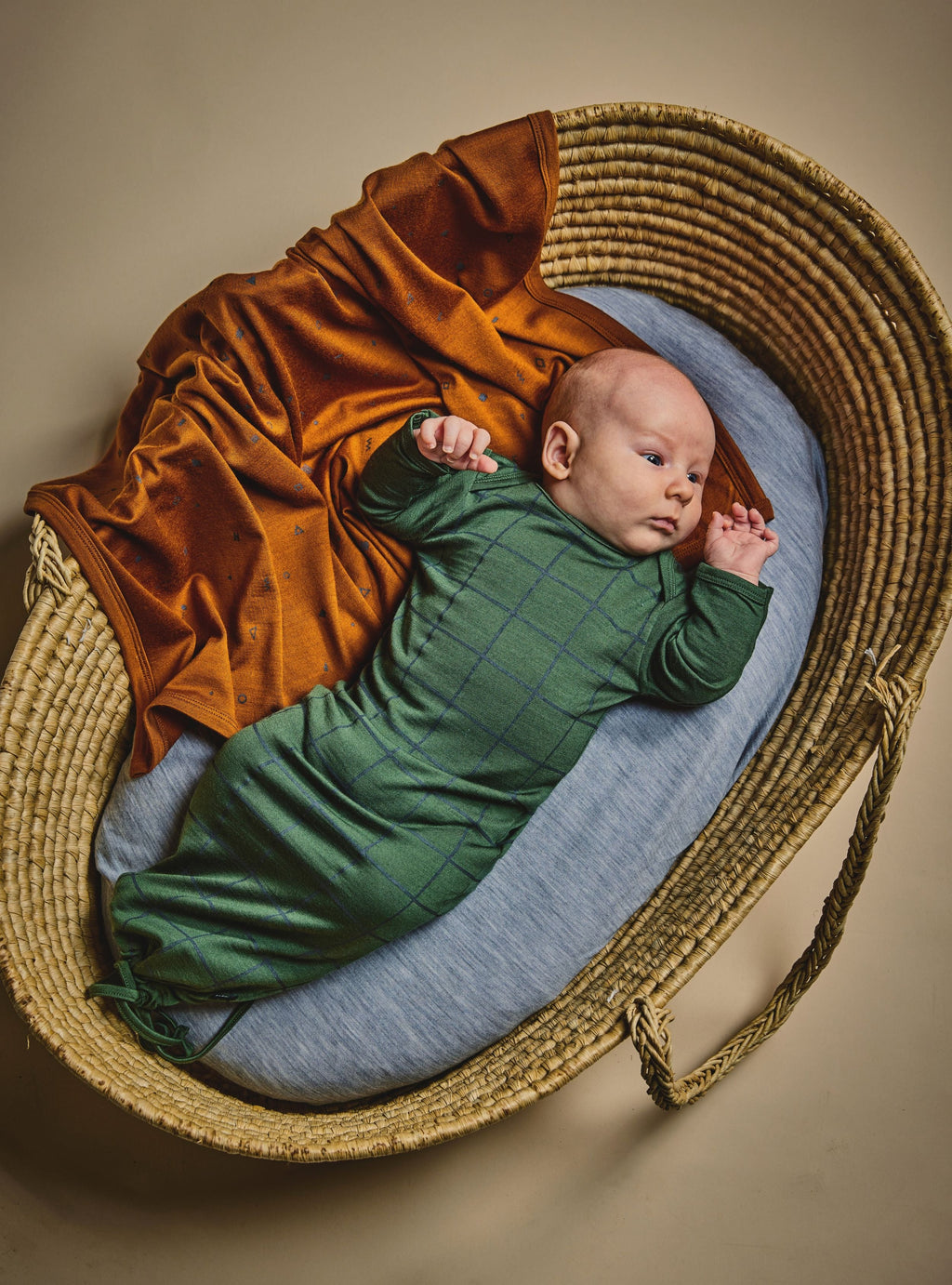 Merino Swaddle Blanket - Rust Elements Was $80 Now