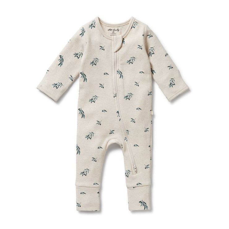 Little Olive Organic Waffle Zipsuit