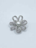 Diamante Brooch - Loopy Flower