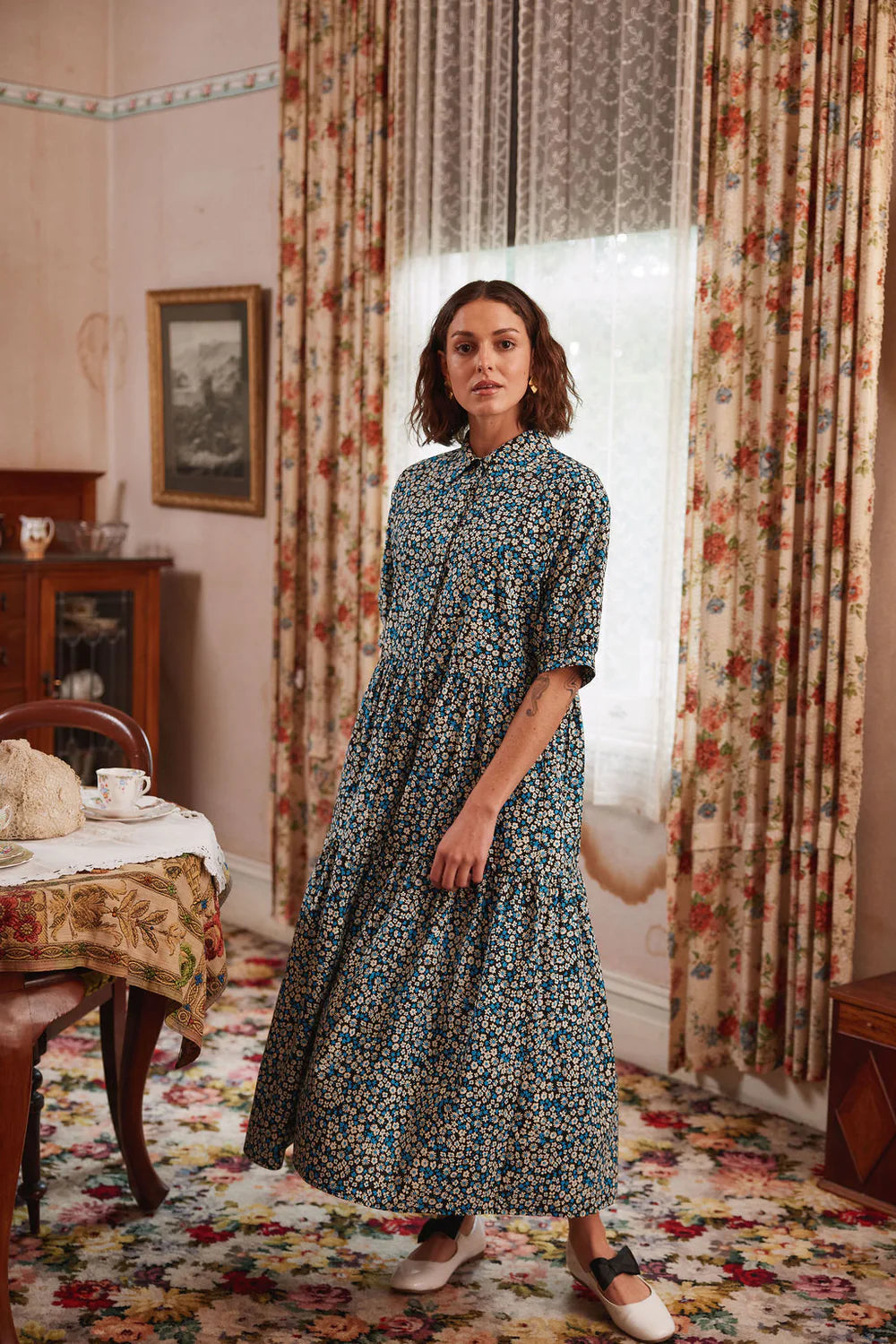 Luna Dress - Blue Moon Garden Last Sizes Was $179 Now