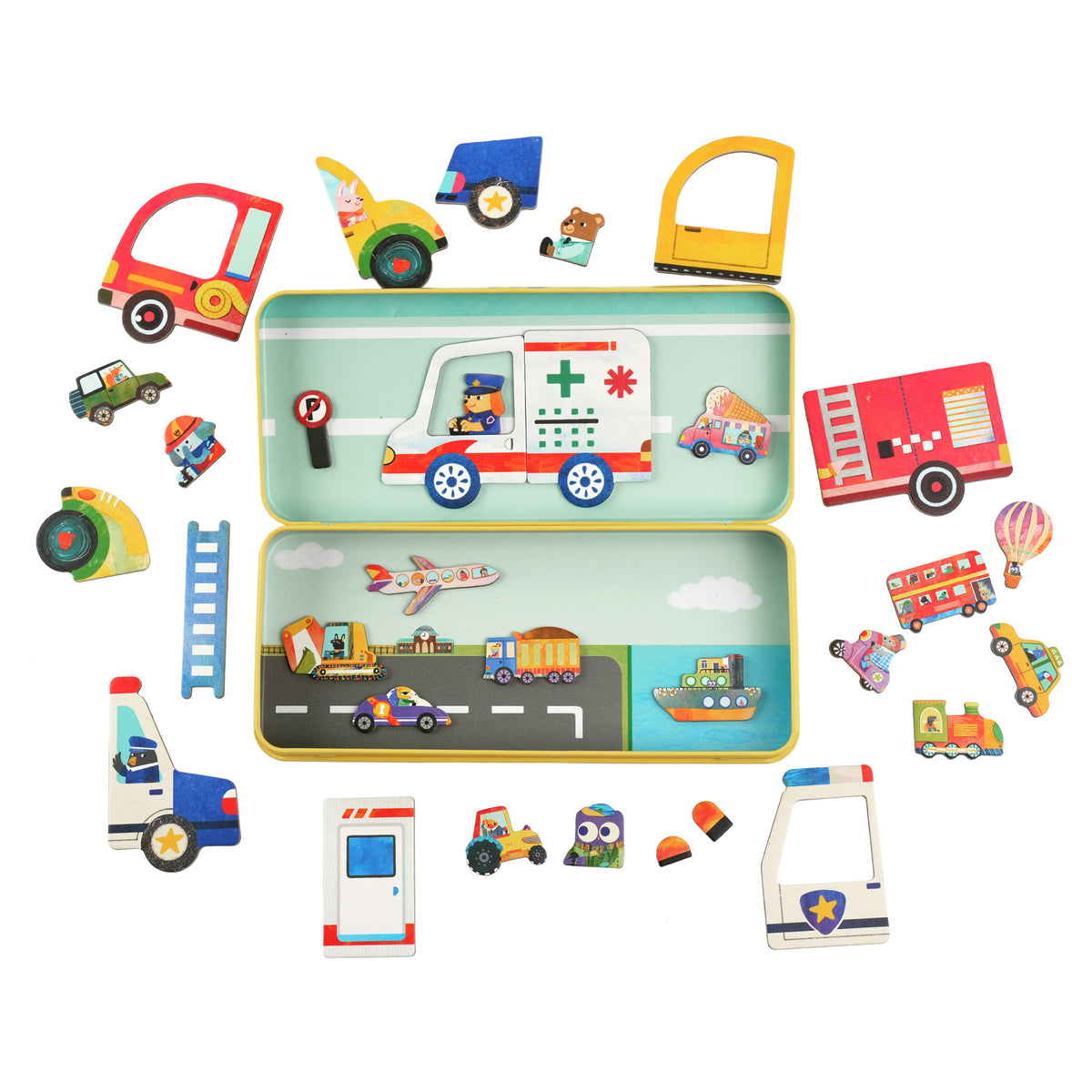 Magnetic Puzzle Box - Assorted Vehicles