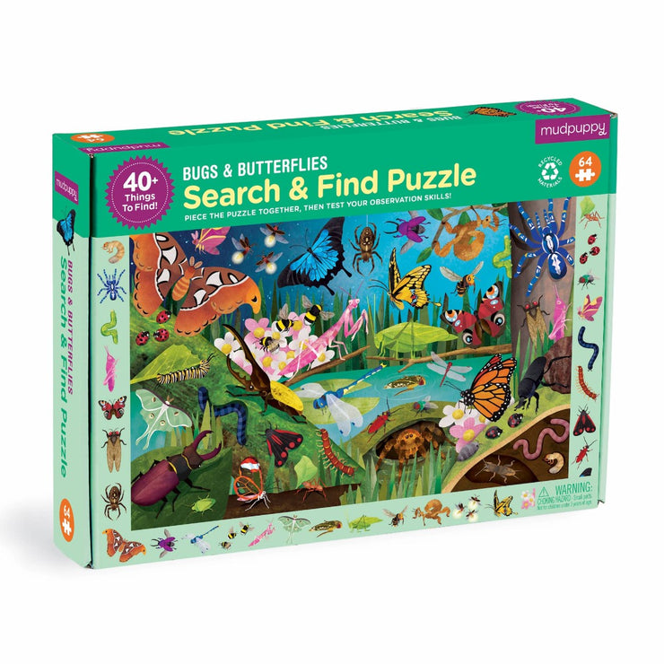 Bugs & Butterflies Search & Find 64 Piece Puzzle