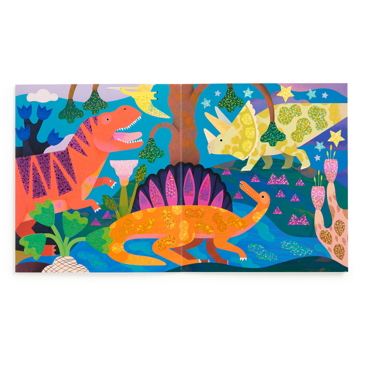 Dinosaur Land Sticker Sparkles Poster Activity Kit