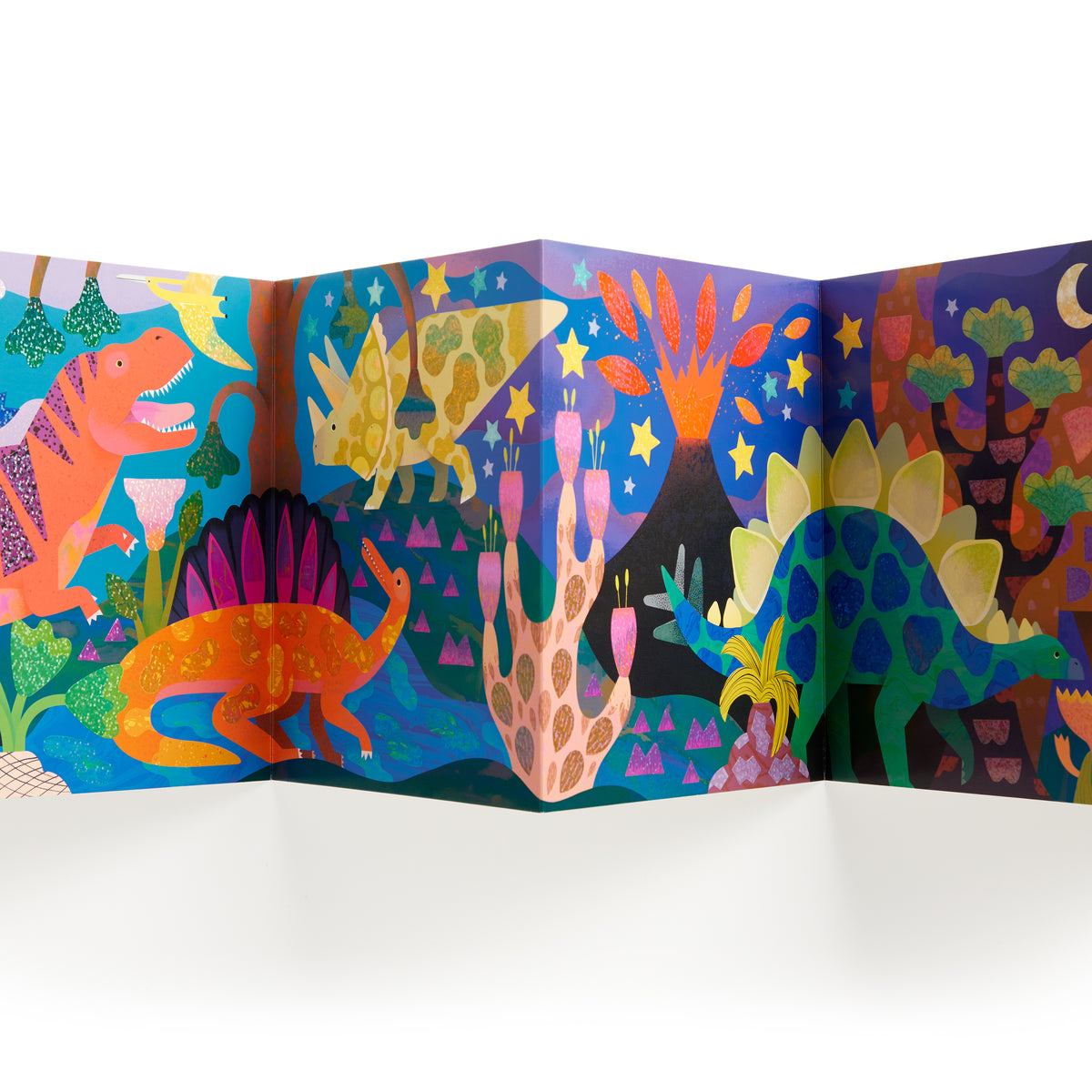 Dinosaur Land Sticker Sparkles Poster Activity Kit