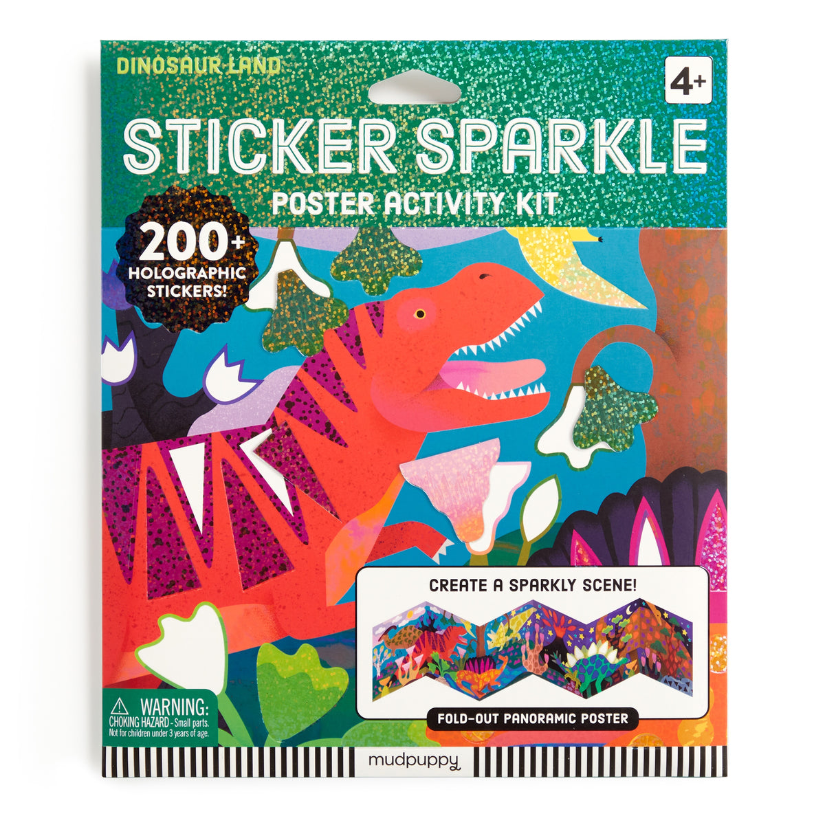 Dinosaur Land Sticker Sparkles Poster Activity Kit