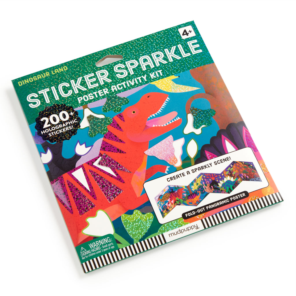 Dinosaur Land Sticker Sparkles Poster Activity Kit