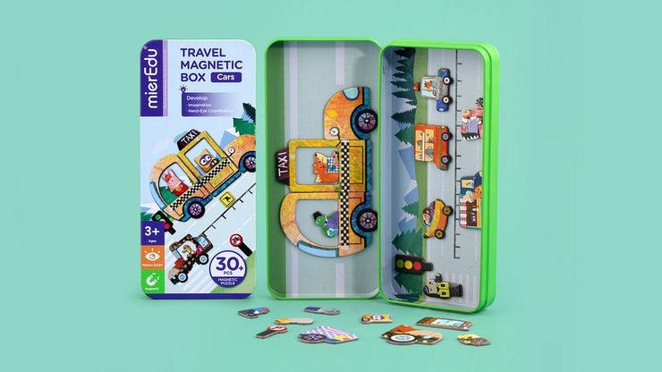 Magnetic Puzzle Box - Cars