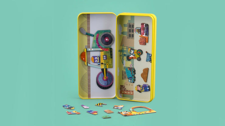 Magnetic Puzzle Box - Trucks