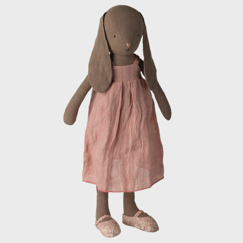 Maileg Bunny Size 4 - Brown, w Dress & Shoes