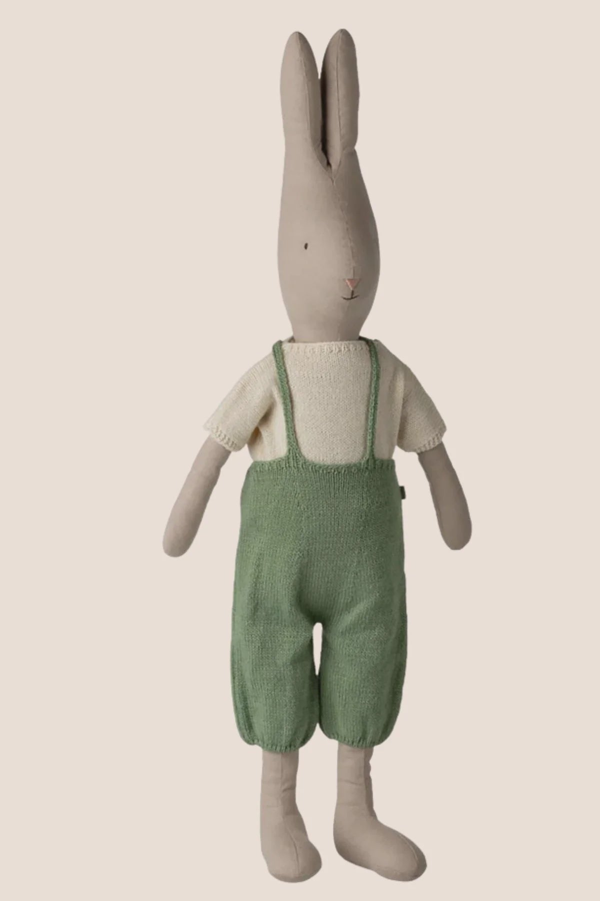 Maileg Rabbit Size 5 Classic Knitted Shirt & Overall