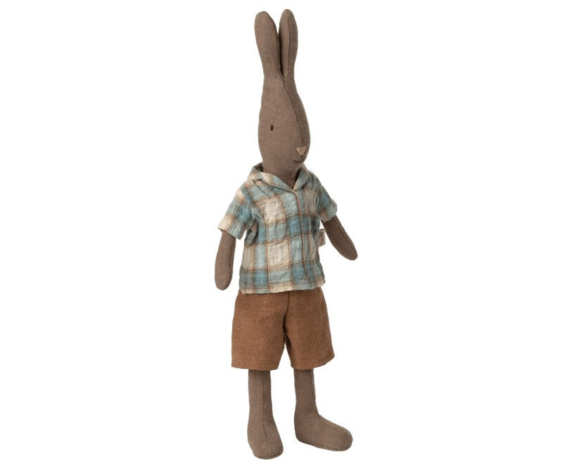 Maileg Rabbit Size 2 - Brown Shirt & Shorts