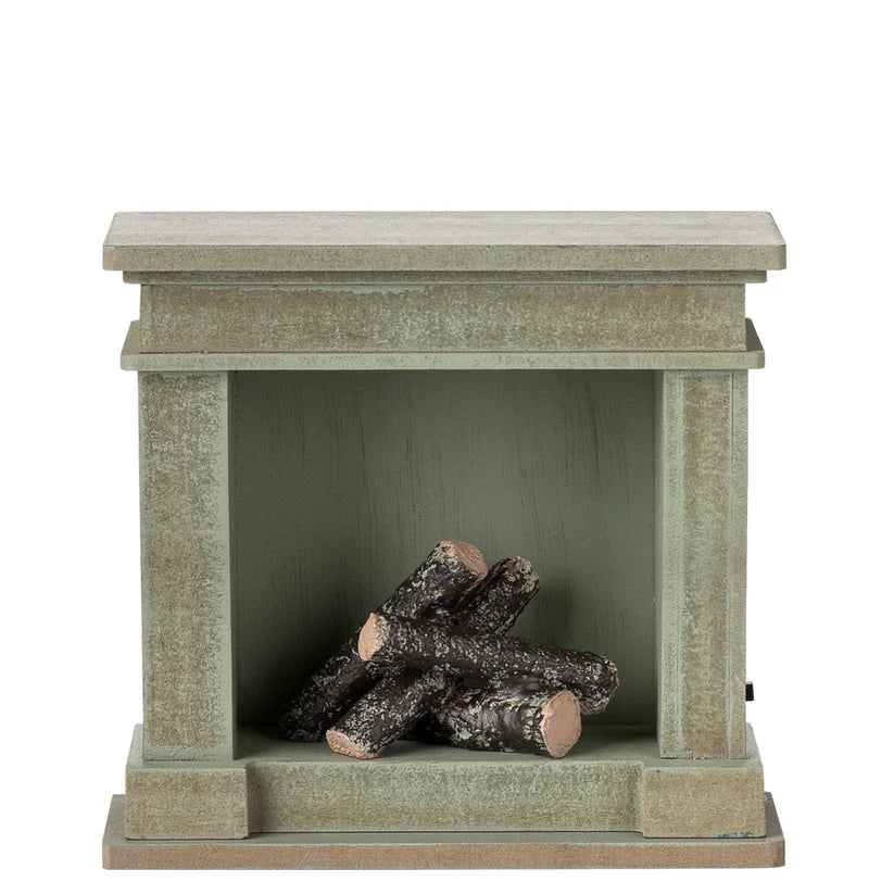 Maileg Miniature Fireplace - Dusty Green