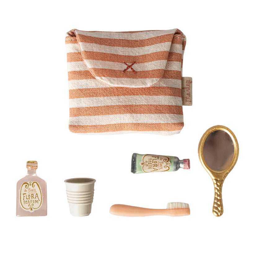 Maileg Toothbrush Set - Coral Stripe