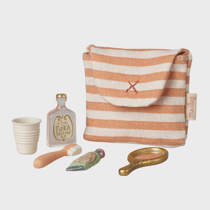 Maileg Toothbrush Set - Coral Stripe