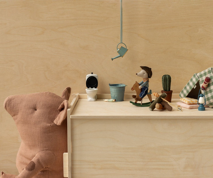 Maileg Cowboy Mouse on Rocking Horse