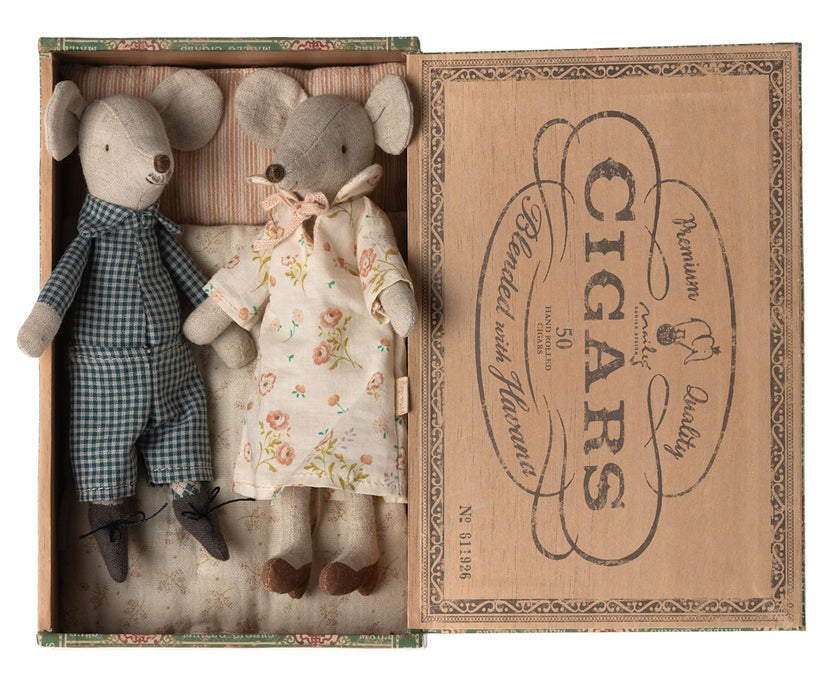 Maileg Grandma & Grandpa Mouse In Box