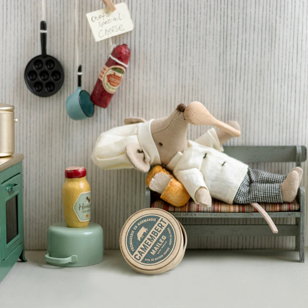 Maileg Chef Mouse w Pot & Spoon