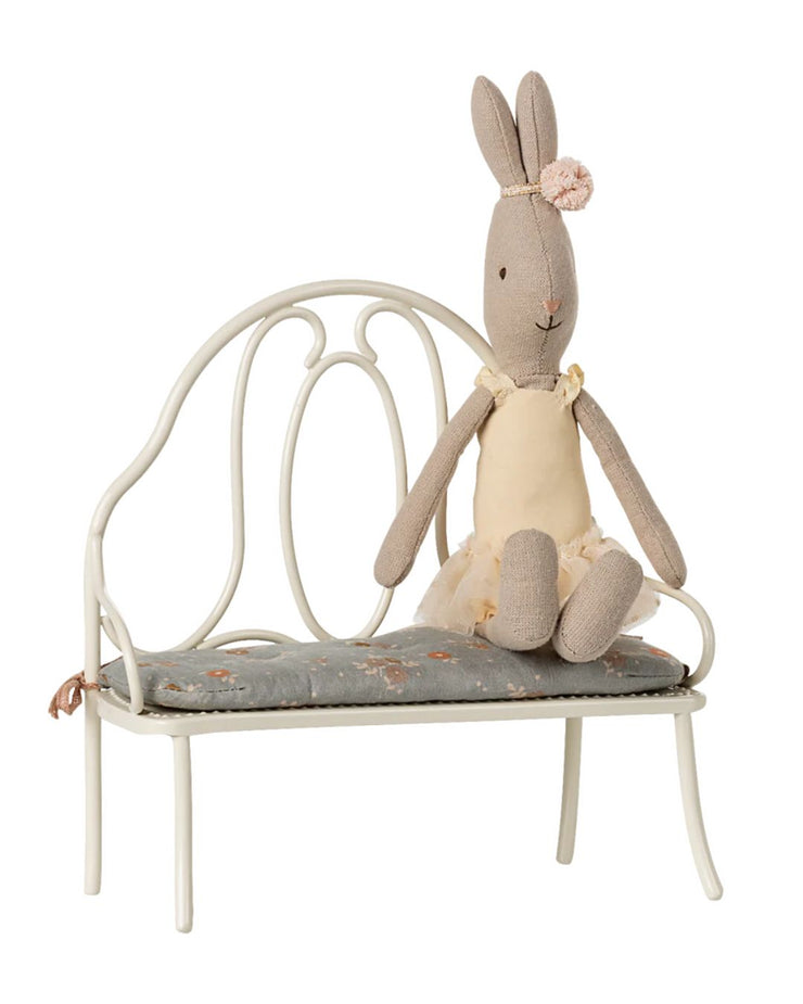 Maileg Vintage Bench - Miniature Off-White