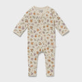 Organic Zipsuit with Feet - Maple Glow