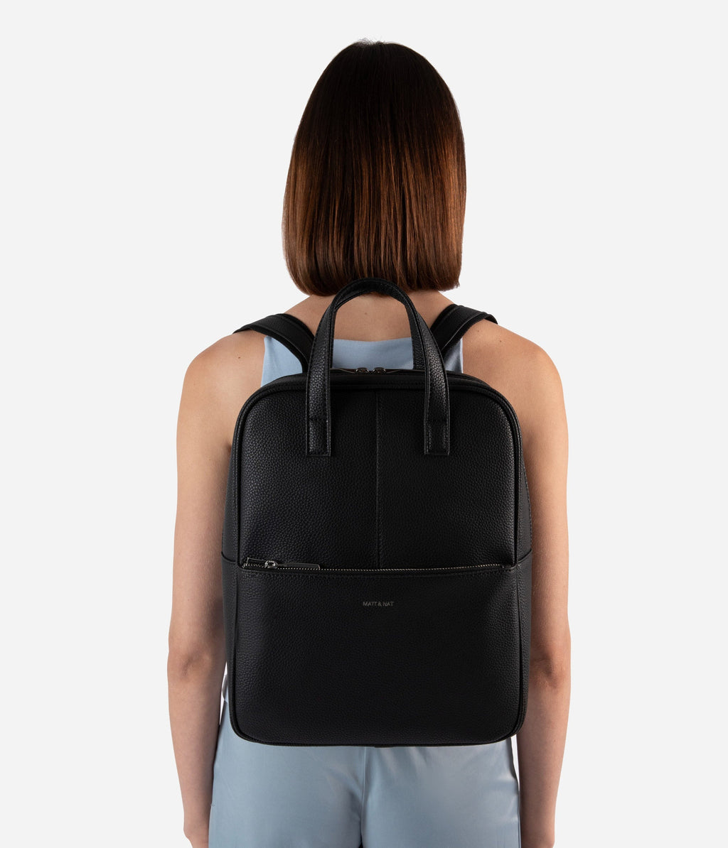 Vegan Backpack - Thebe Grain Black