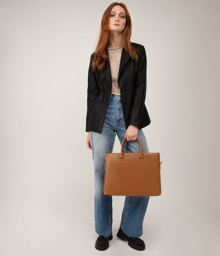 Vegan Briefcase - Alban Vintage Black