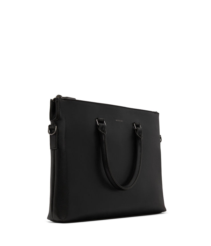 Vegan Briefcase - Alban Vintage Black Was $320 Now