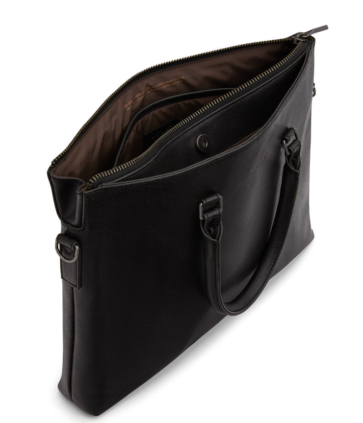 Vegan Briefcase - Alban Vintage Black Was $320 Now