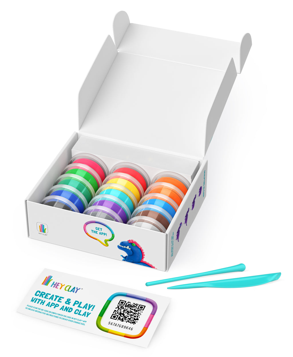 Hey Clay Mega Dino Set - 15 Cans
