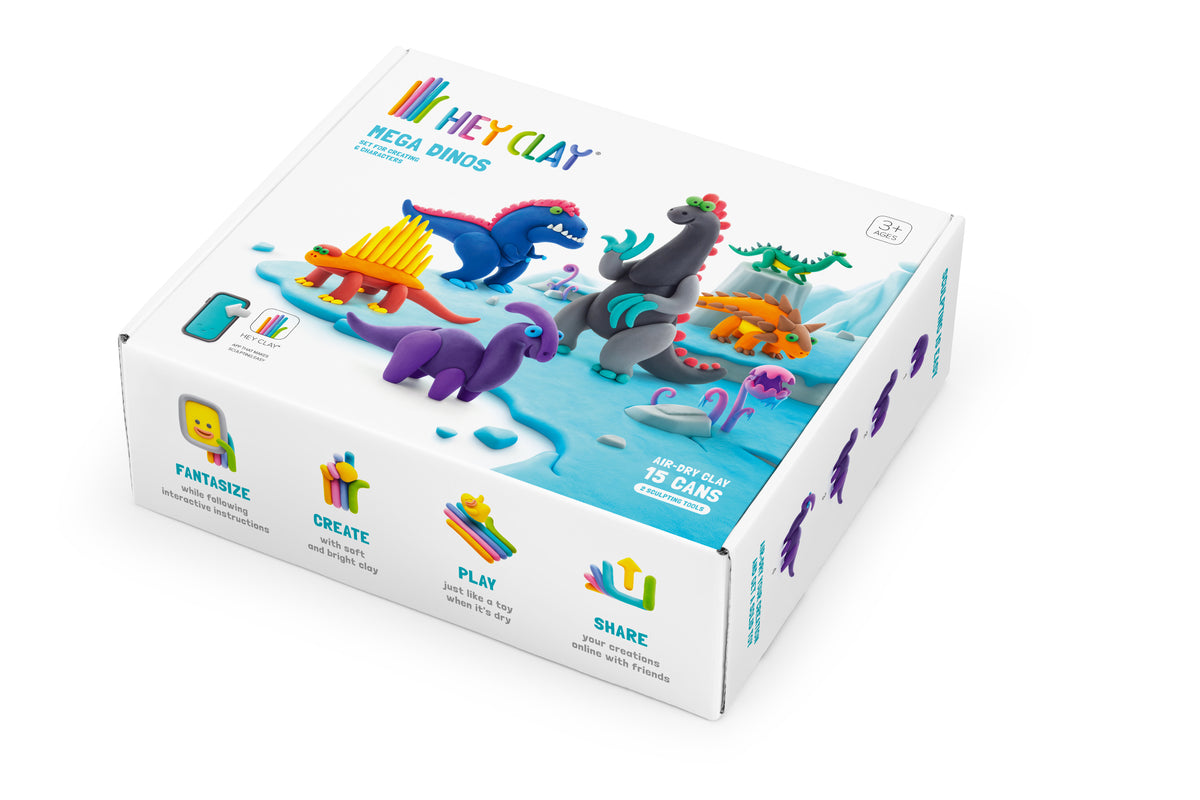 Hey Clay Mega Dino Set - 15 Cans
