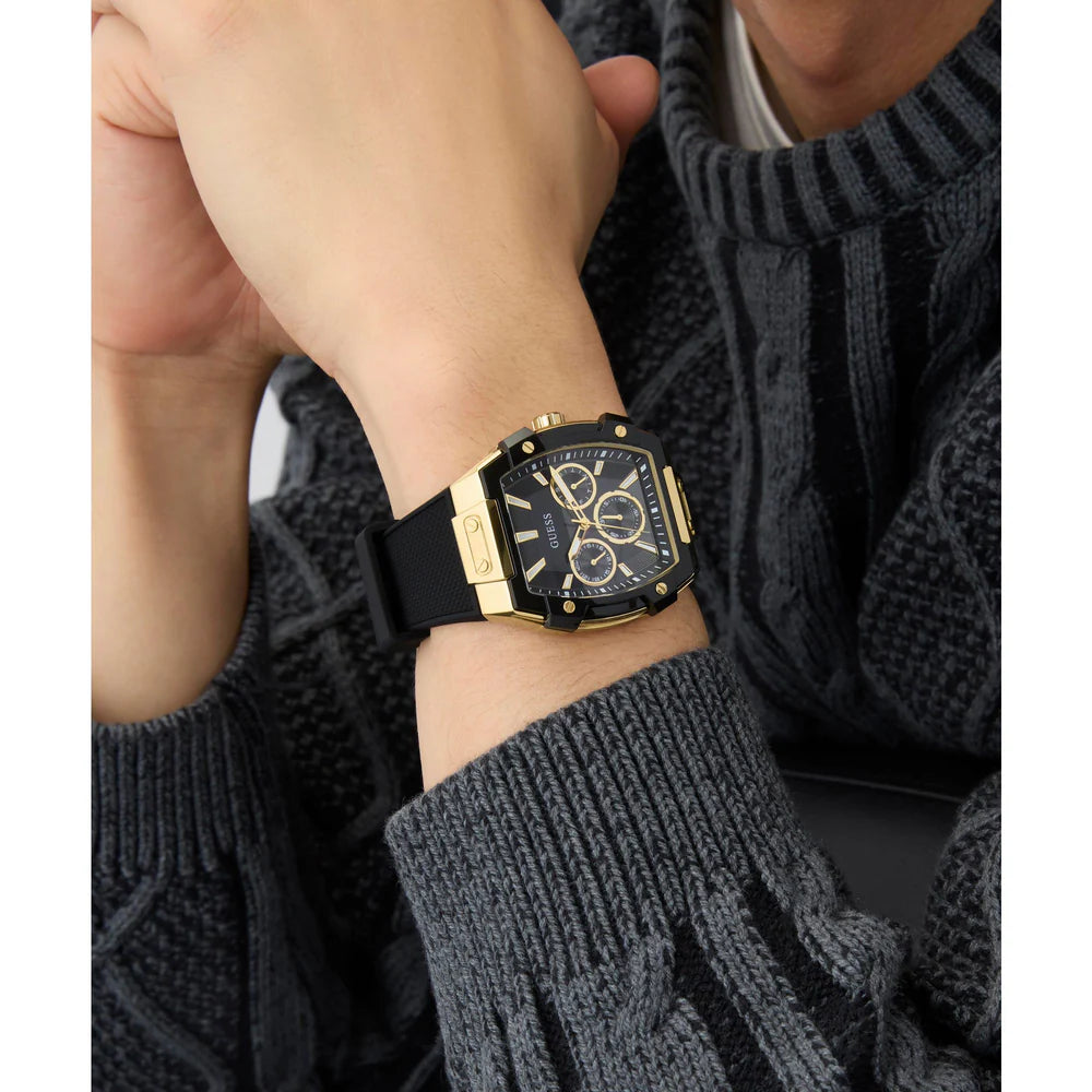 Guess Mens Gold Multi Function Watch - Phoenix Gold
