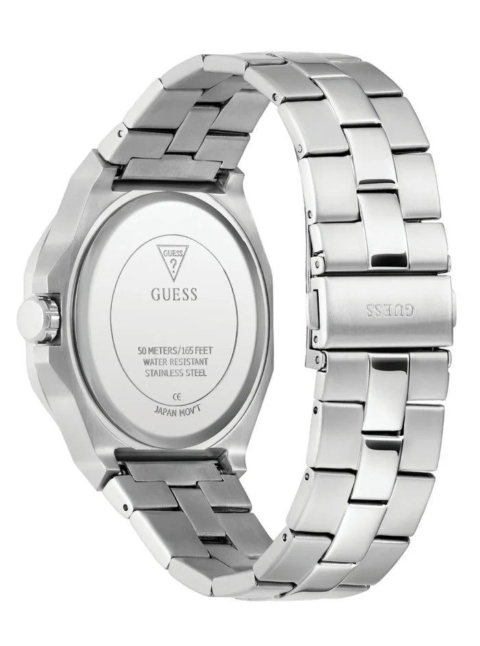 Guess Watch - Silver with Blue Face