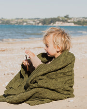 Babu Merino Cable Blanket