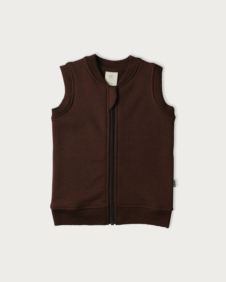 Babu Merino Vest - Chocolate