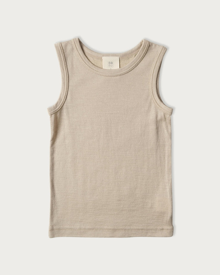 Babu Merino Singlet - Mushroom