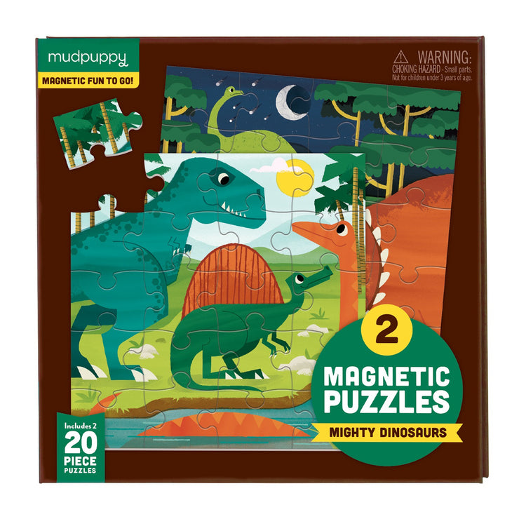 Magnetic Puzzle Mighty Dinosaurs - 2 x 20 Piece